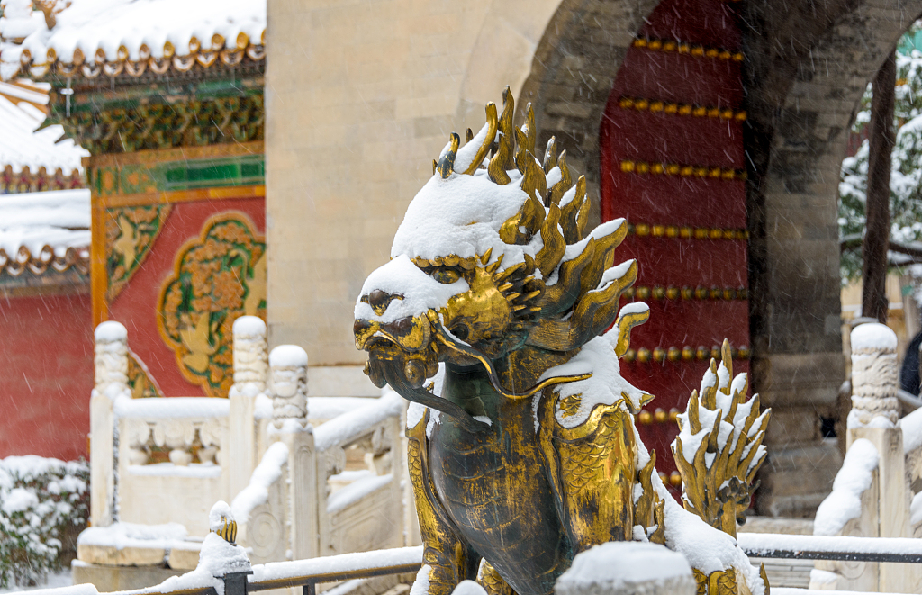 المناظر الثلجية للقصر الإمبراطوري ببكين
