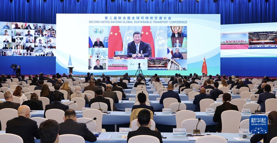 الرئيس الصيني يحضر مراسم افتتاح مؤتمر الأمم المتحدة العالمي الثاني للنقل المستدام