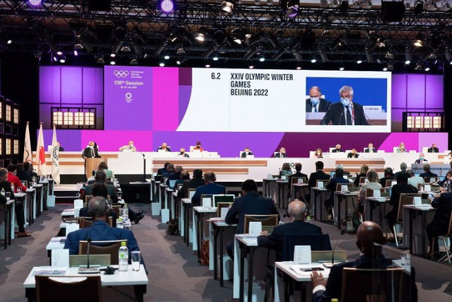 北京冬季五輪組織委員会、IOC総会で準備状況を報告