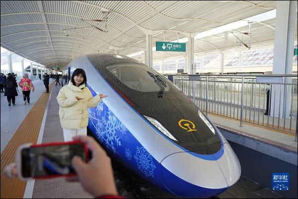 รถไฟความเร็วสูงเที่ยวพิเศษโอลิมปิกฤดูหนาวปักกิ่งเปิดตัวสายปักกิ่ง-จางเจียโข่ว
