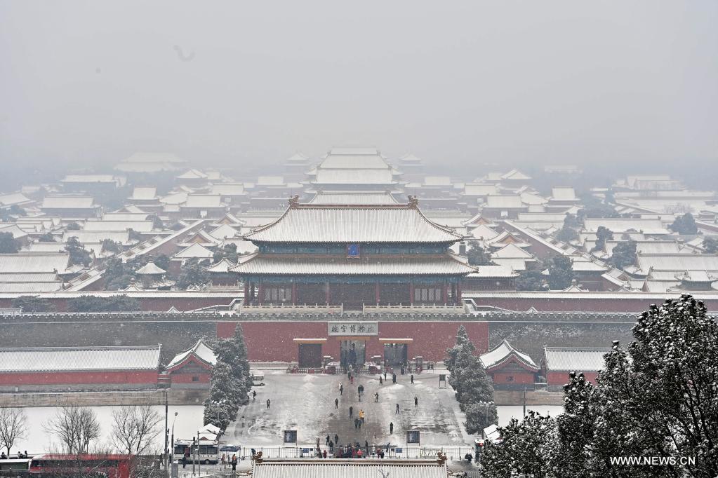 متحف القصر الإمبراطوري وسط الثلوج في بكين