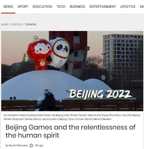 Media Afrika Selatan: Dukung Olimpiade Musim Dingin Beijing