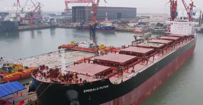 中国独自開発の大型のばら積み貨物船が引き渡し 遠洋物流の次期主力船