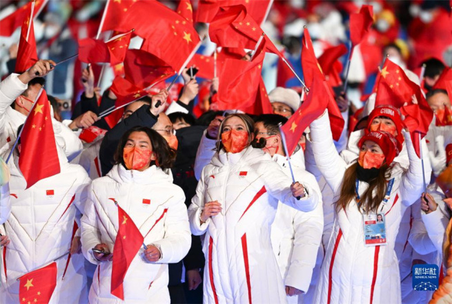 笑顔弾ける閉会式入場の各国代表選手　北京冬季五輪