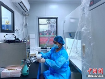 福建省仙遊県、3つの臨時実験室が使用開始