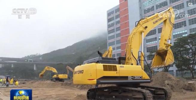 中国中央政府が支援する香港のコロナ隔離治療施設が着工