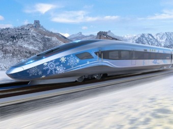「北京冬季五輪列車」が京張高速鉄道に登場